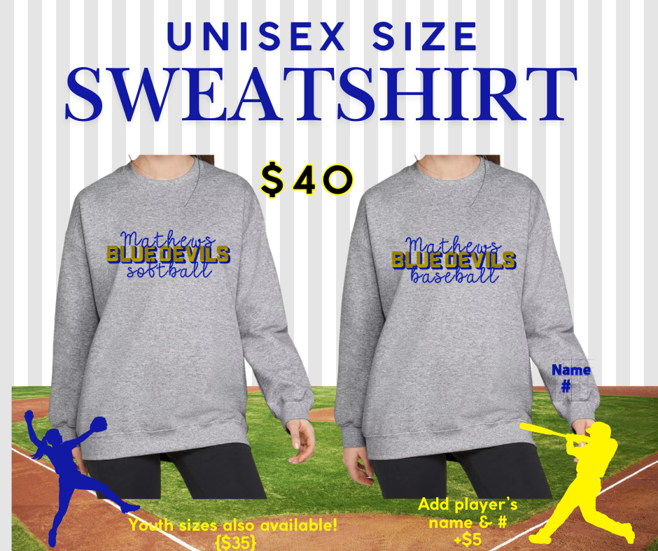 Mathews Blue Devils Crewneck Sweatshirt