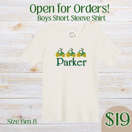 Boys Tractor Short Sleeve Shirt
