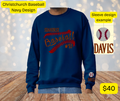 Christchruch Baseball Stitches Crewneck Sweatshirt