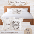 Deer Head Decorative Pillow Cover