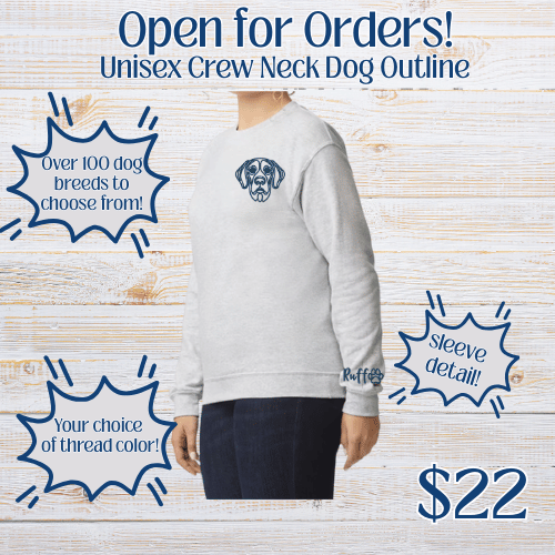 Custom Dog Crew Neck with Sleeve Detail