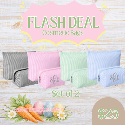 Embroidered Cosmetic Bags