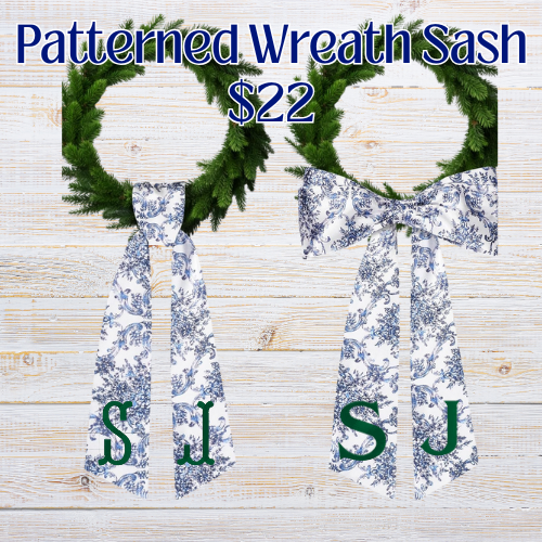 Patterned Wreath Sash