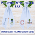 Patterned Wreath Sash