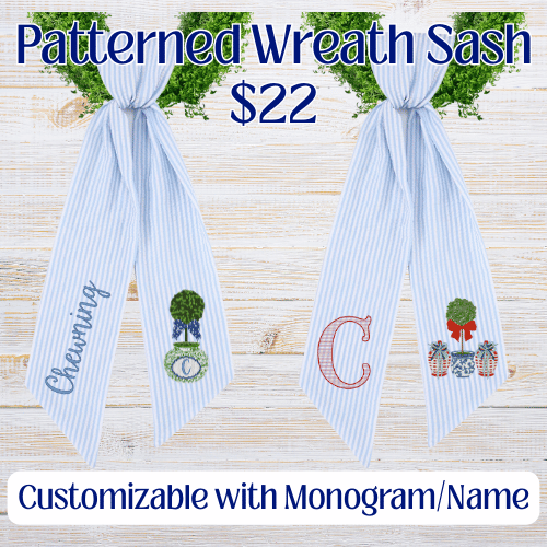 Patterned Wreath Sash