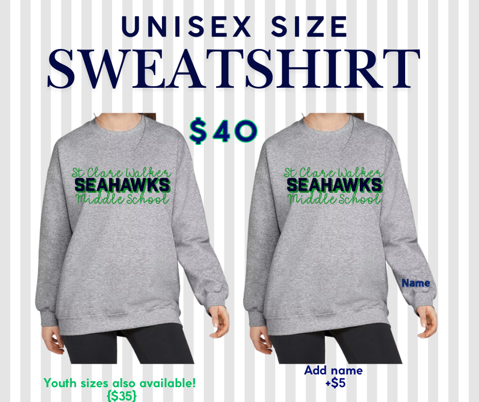 St. Clare Walker Middle School Crewneck Sweatshirt