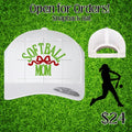 Softball Mom Hat with Neon Stitching
